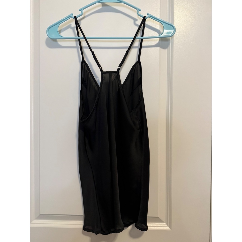 Twelfth Street by Cynthia Vincent Satin Silk Cami Women M Black Excellent - Picture 2 of 5